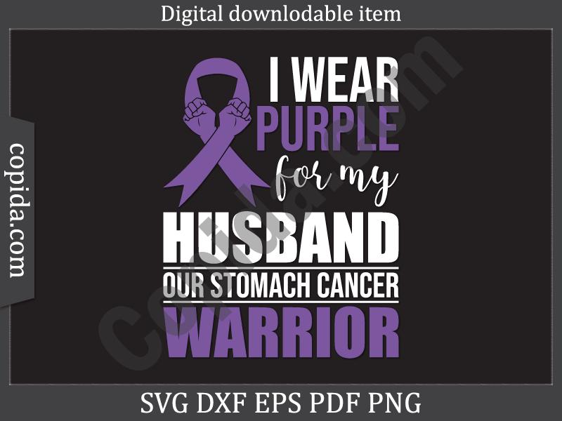 I Wear Purple for My Husband Svg File