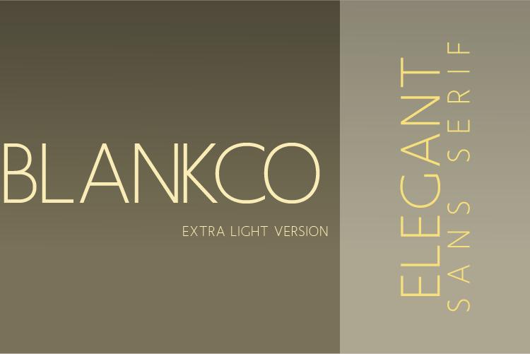 Blankco Extra Light Font