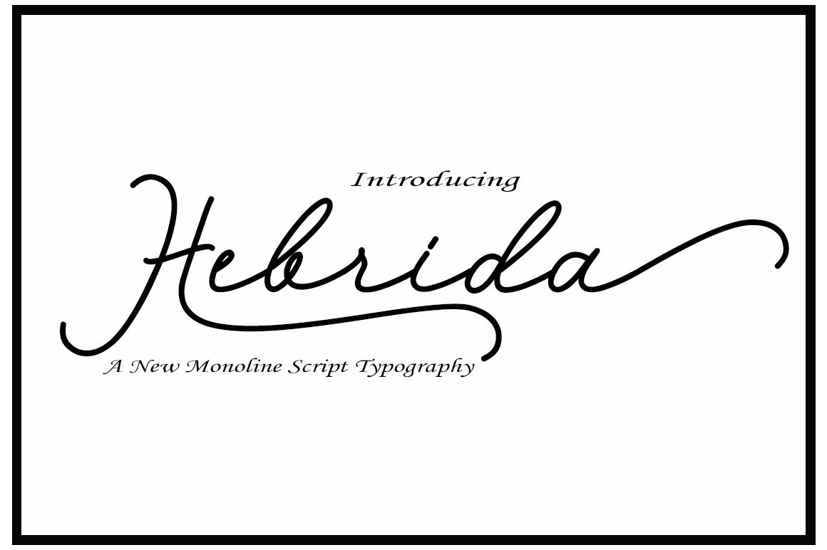 Hebrida Script Font