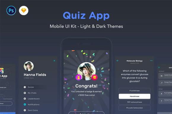 Quiz App Design Template