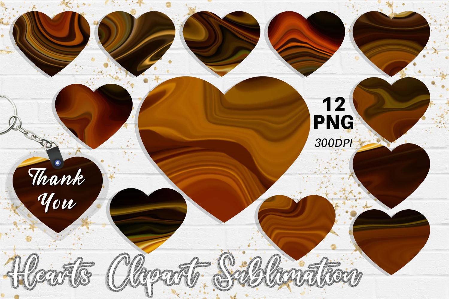 Hearts Sublimation Design Wave Texture