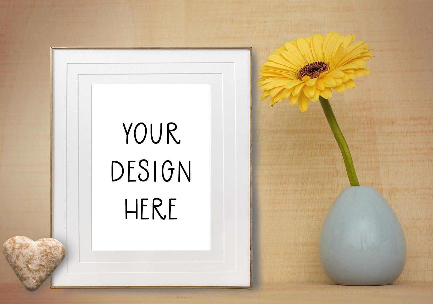 Flower & Heart Frame Mockup 3
