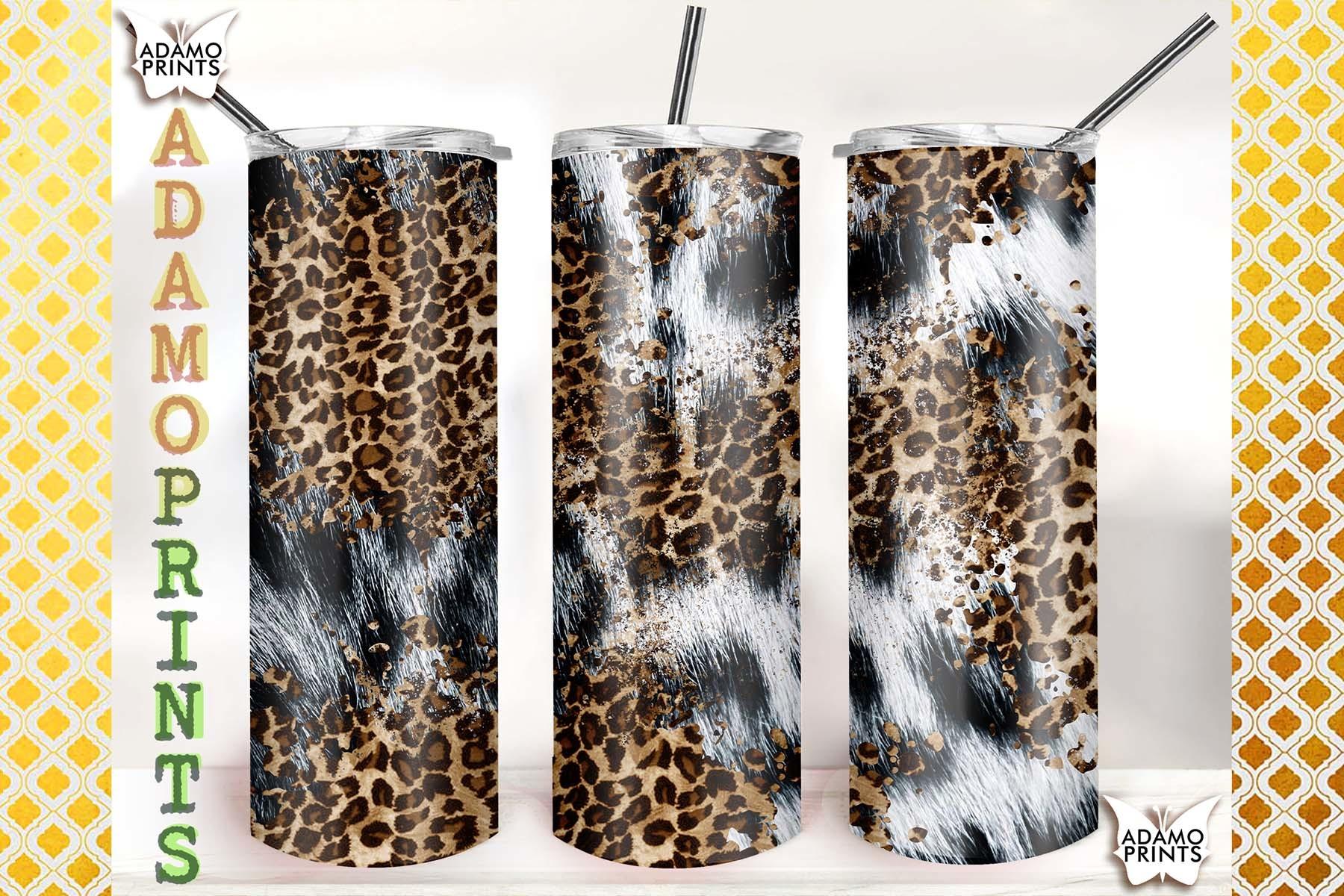 Leopard Faded Cow Print 20oz Tumbler