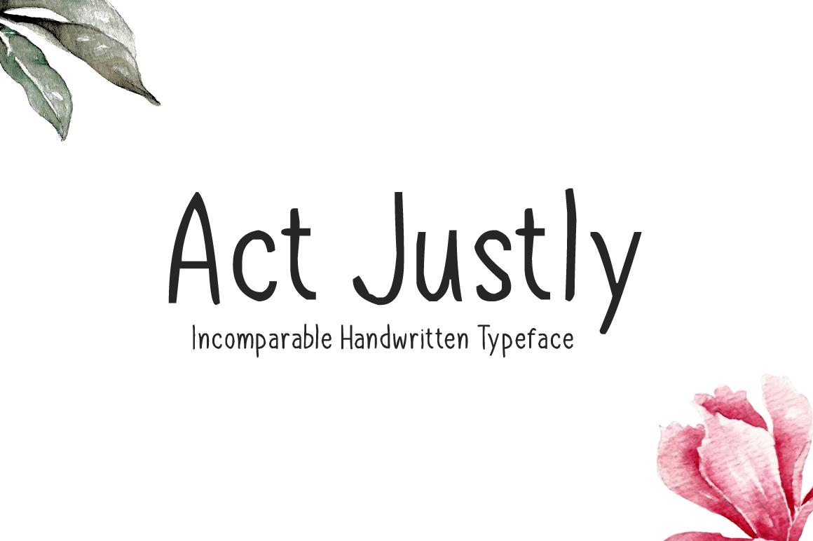 Act Justly Font