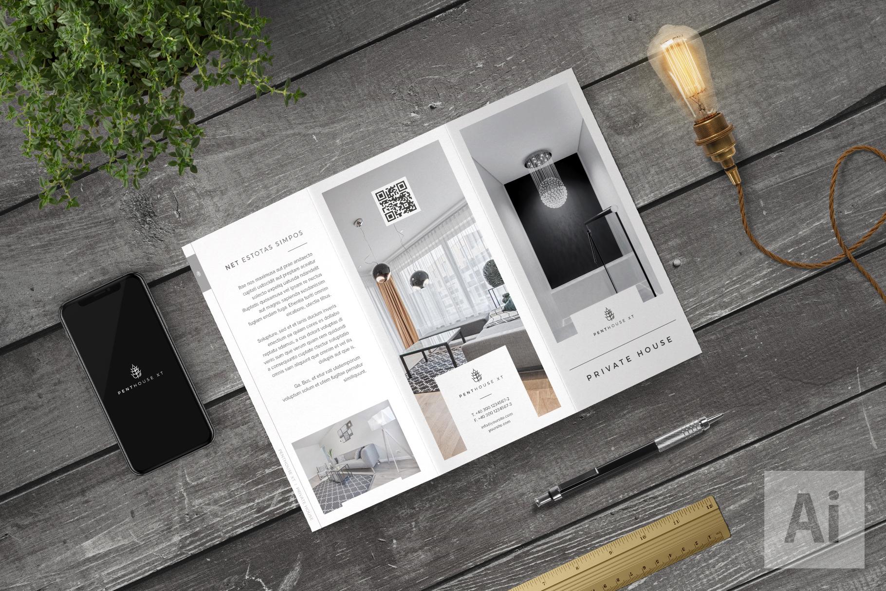 Penthouse XT Trifold Ai Template