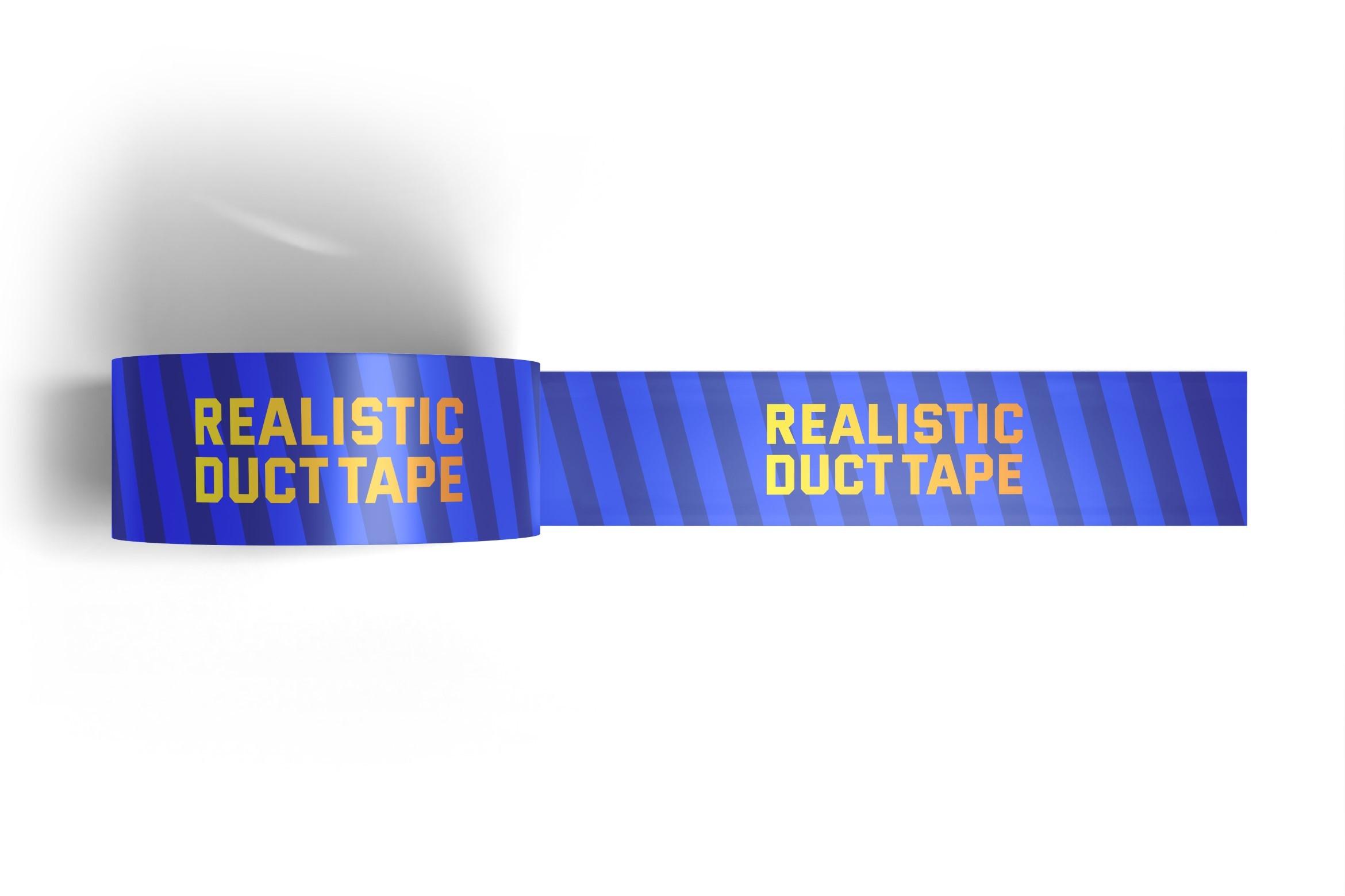 Duct Tape Roll Top View Logo Mockup Psd