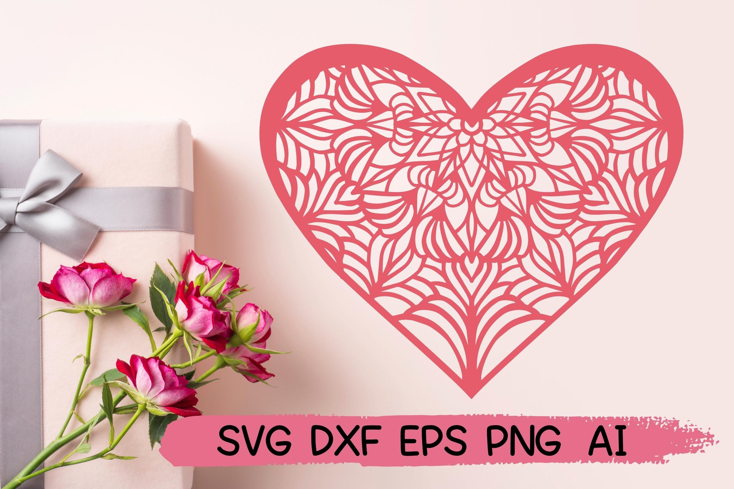 Valentines Day Heart Mandala V29