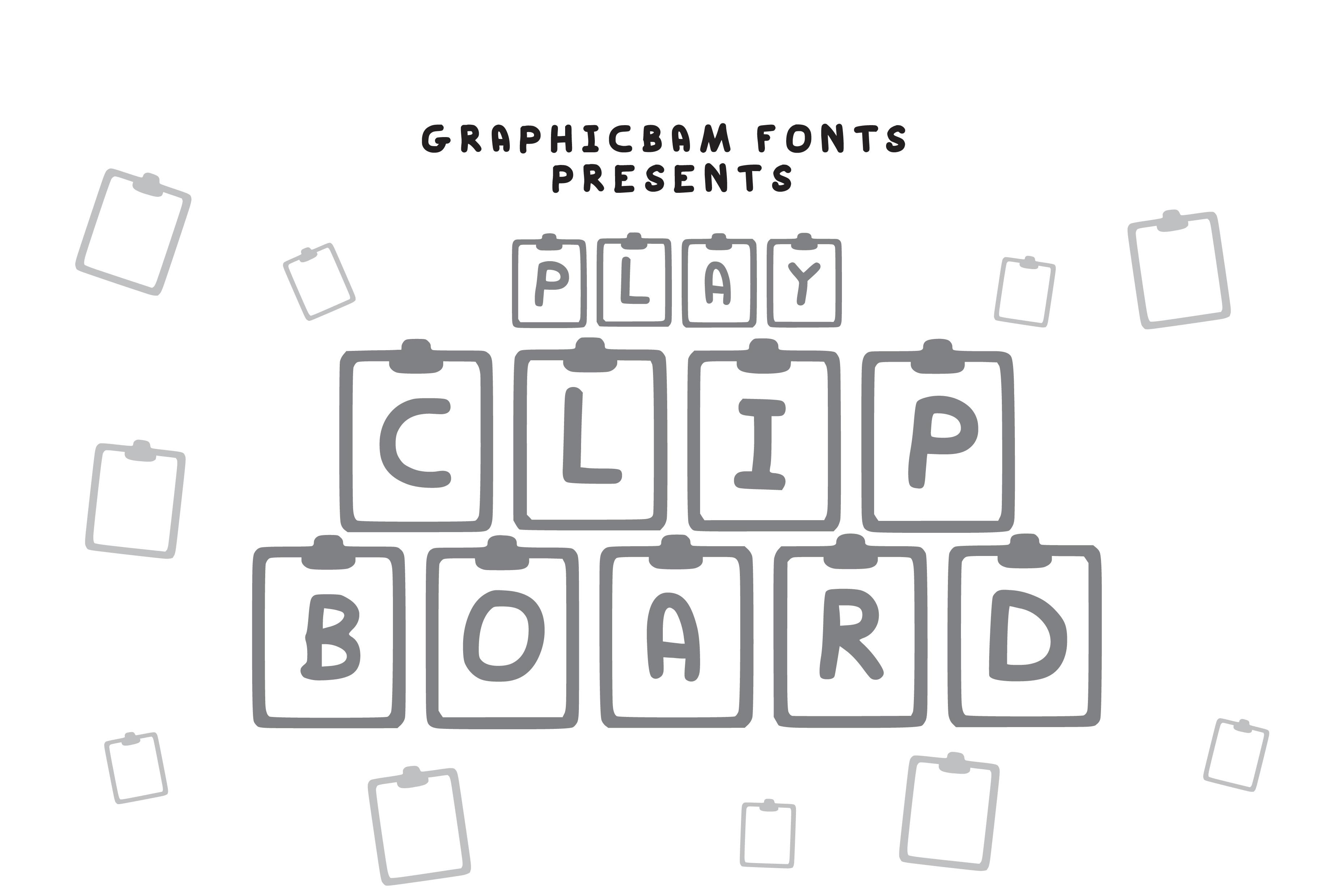 Play Clipboard Font