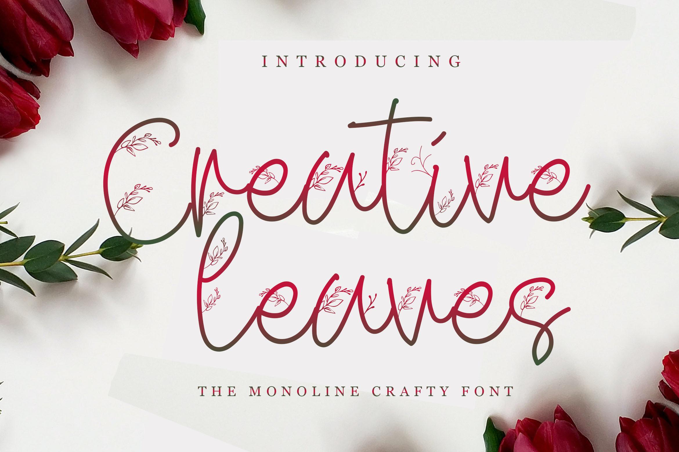 Creative Leaves Font