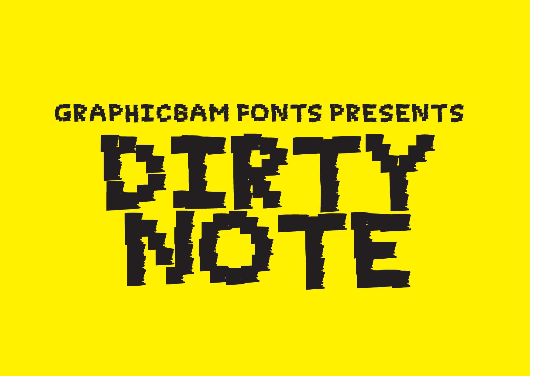 Dirty Note Font