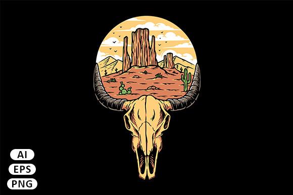 Bones and Desert Landscape