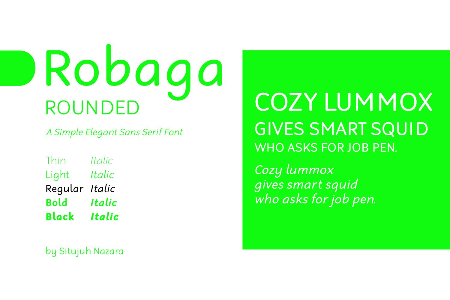 Robaga Rounded Regular Font