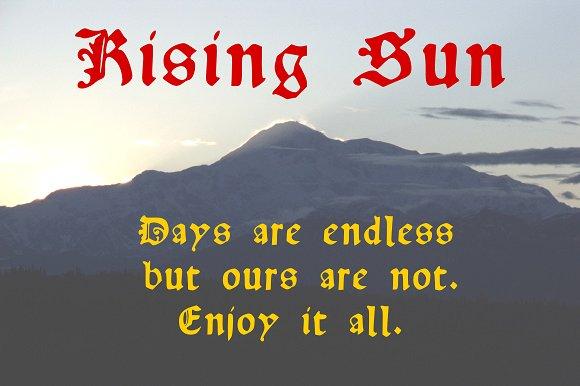 Rising Sun Font