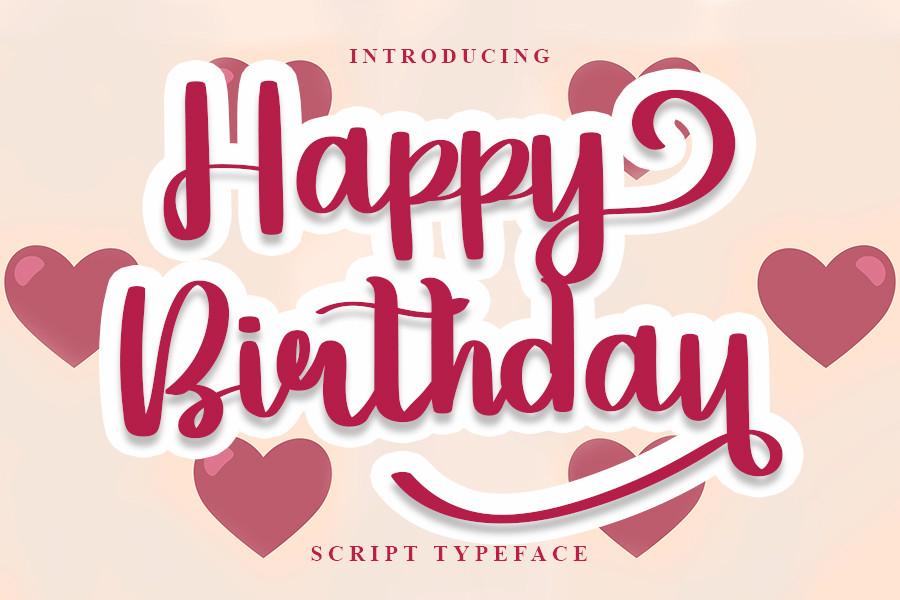 Happy Birthday Font