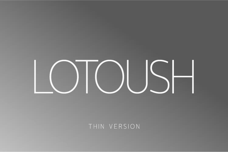 Lotoush Thin Font