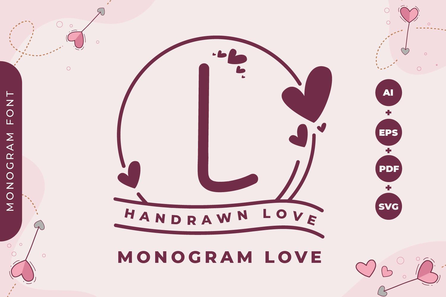 Monogram Handrawn Love Font
