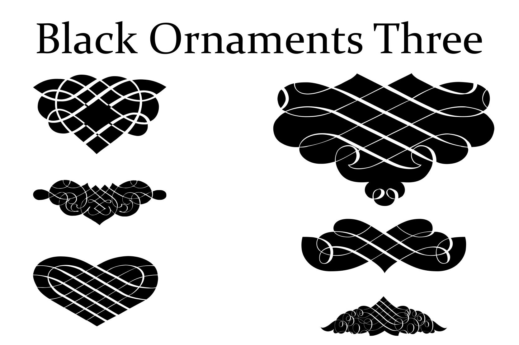 Black Ornaments Three Font