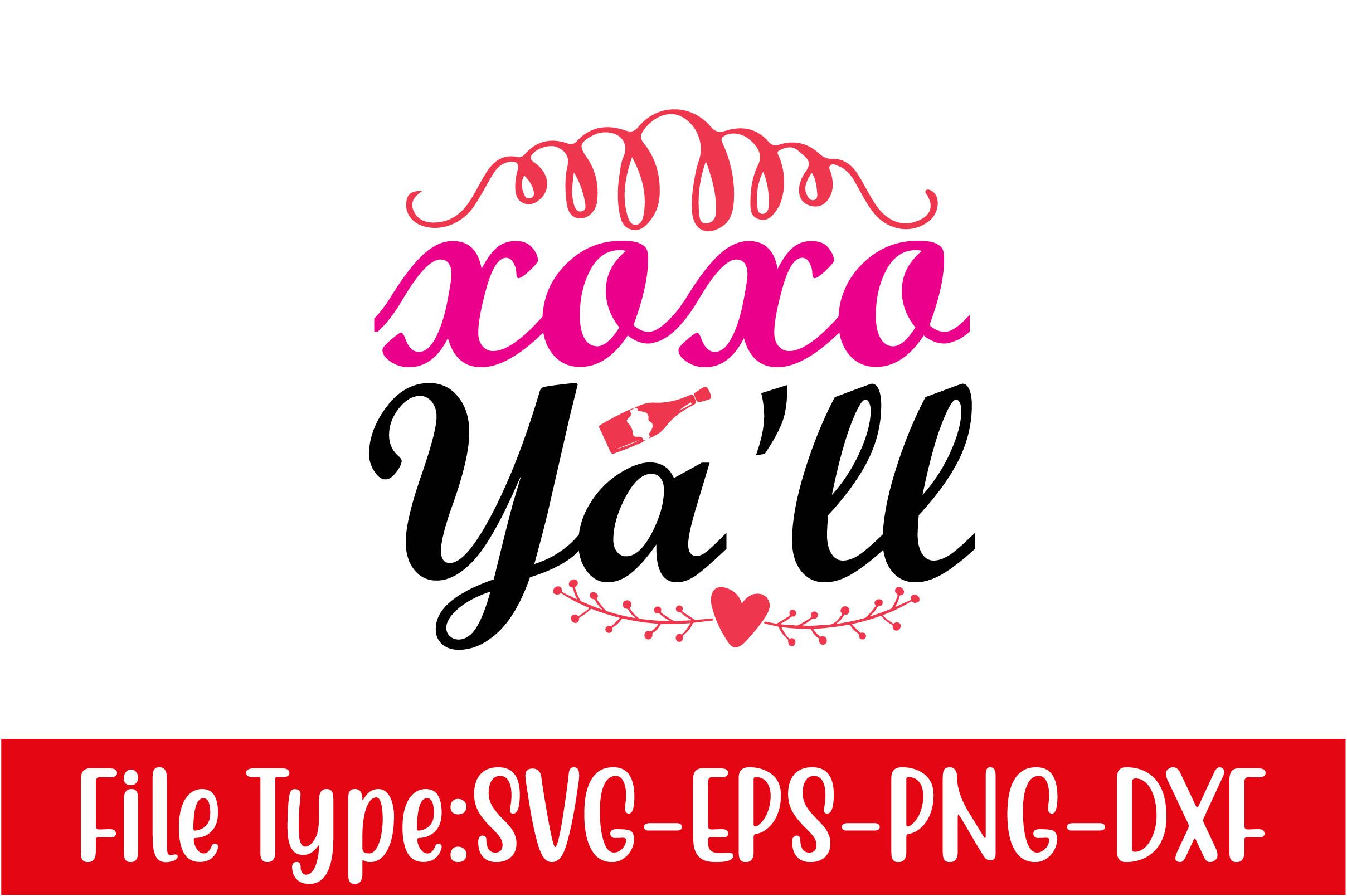 Valentine's Day Svg Design,  Xoxo Ya'll