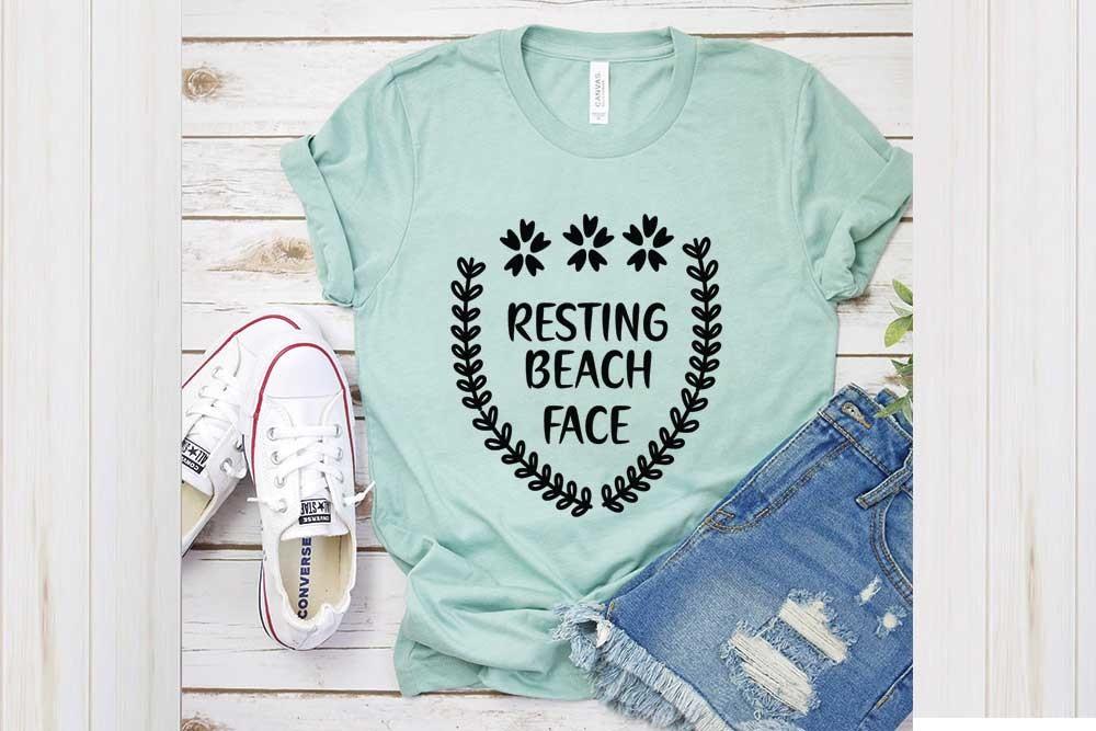Beach Svg Design, Resting Beach Face