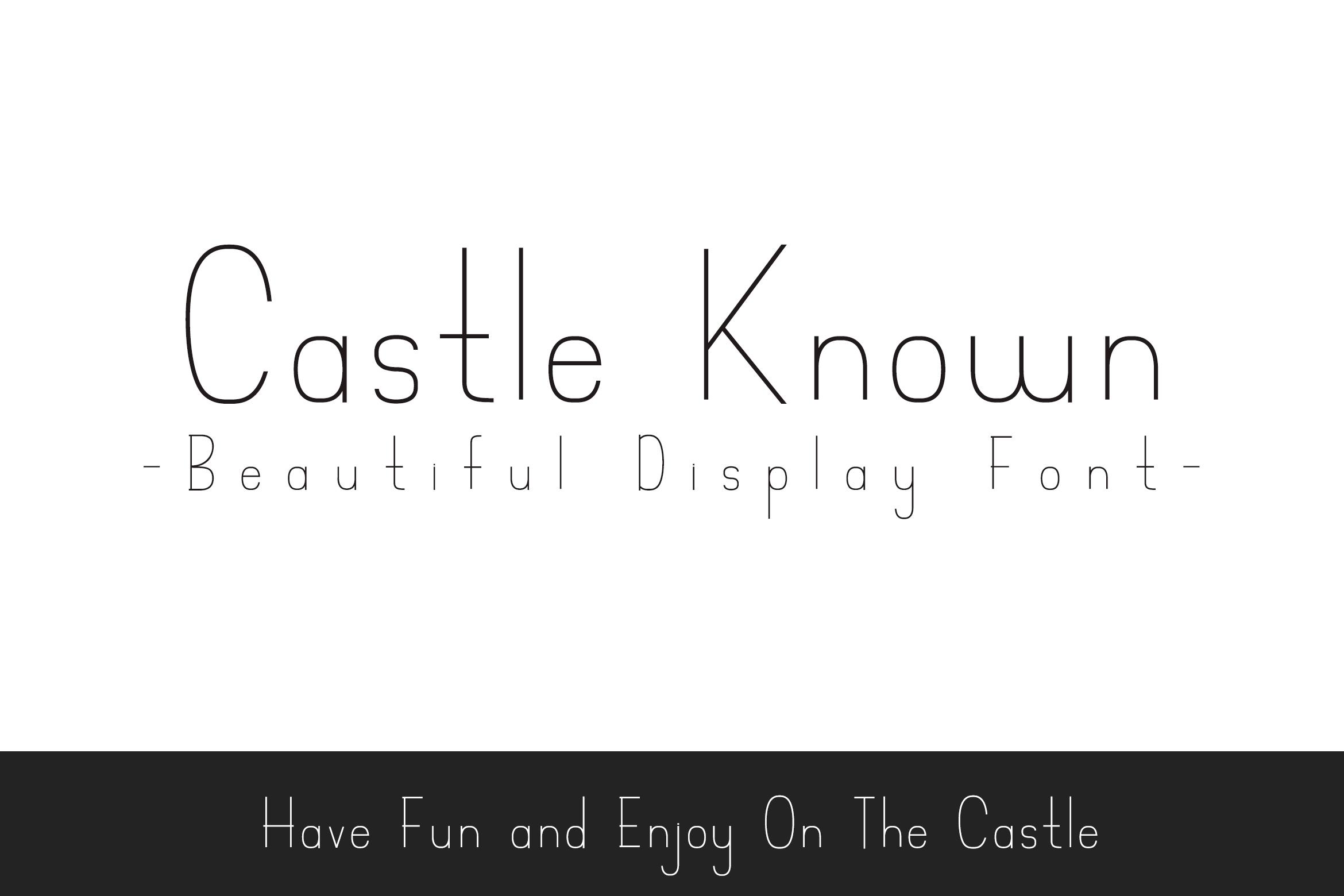 Castle Known Font