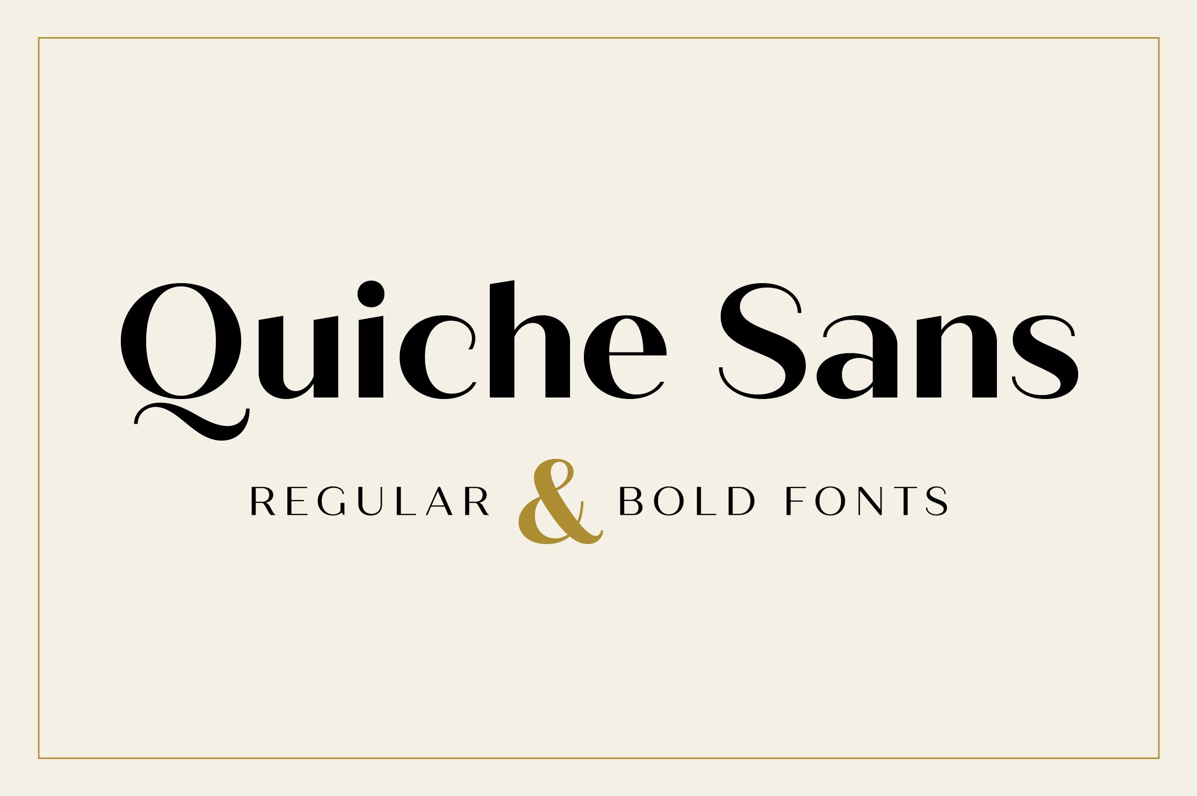 Quiche Sans Font