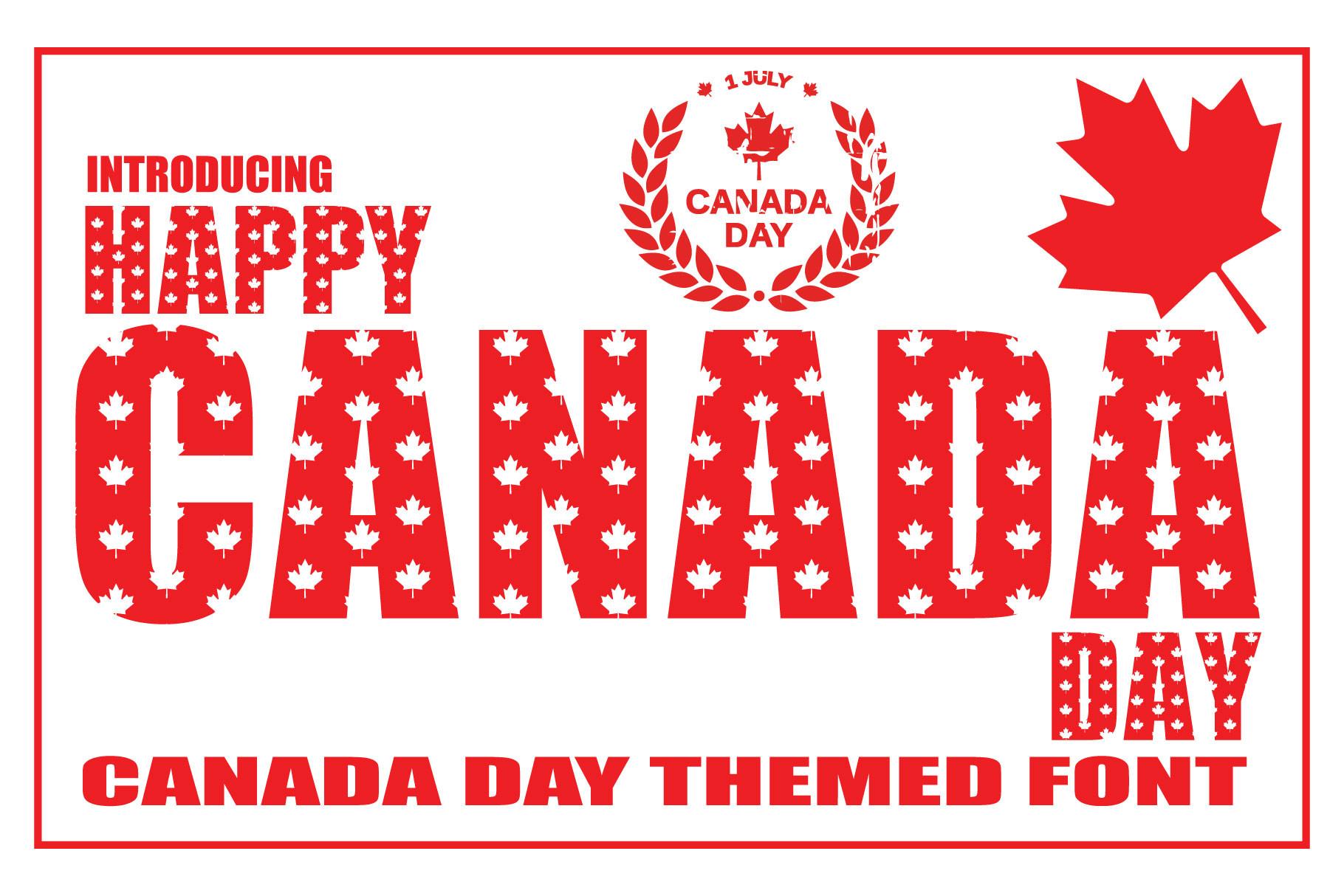 Happy Canada Day Font