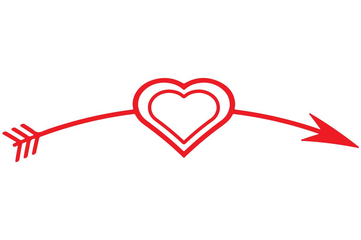 Valentines Love Arrow Vector