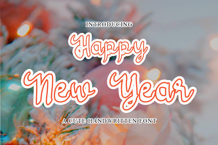 Happy New Year Font