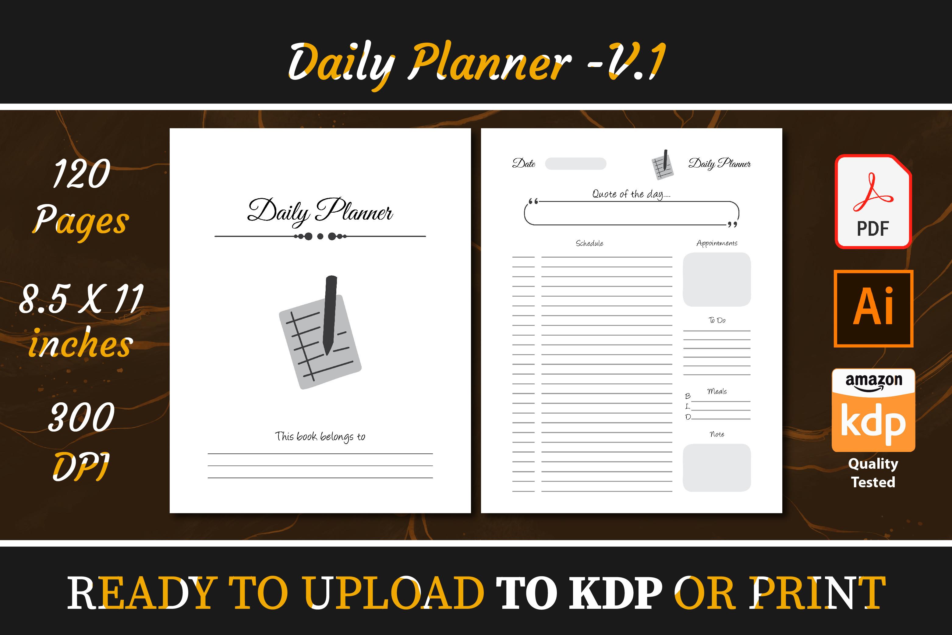 Daily Planner KDP Interior