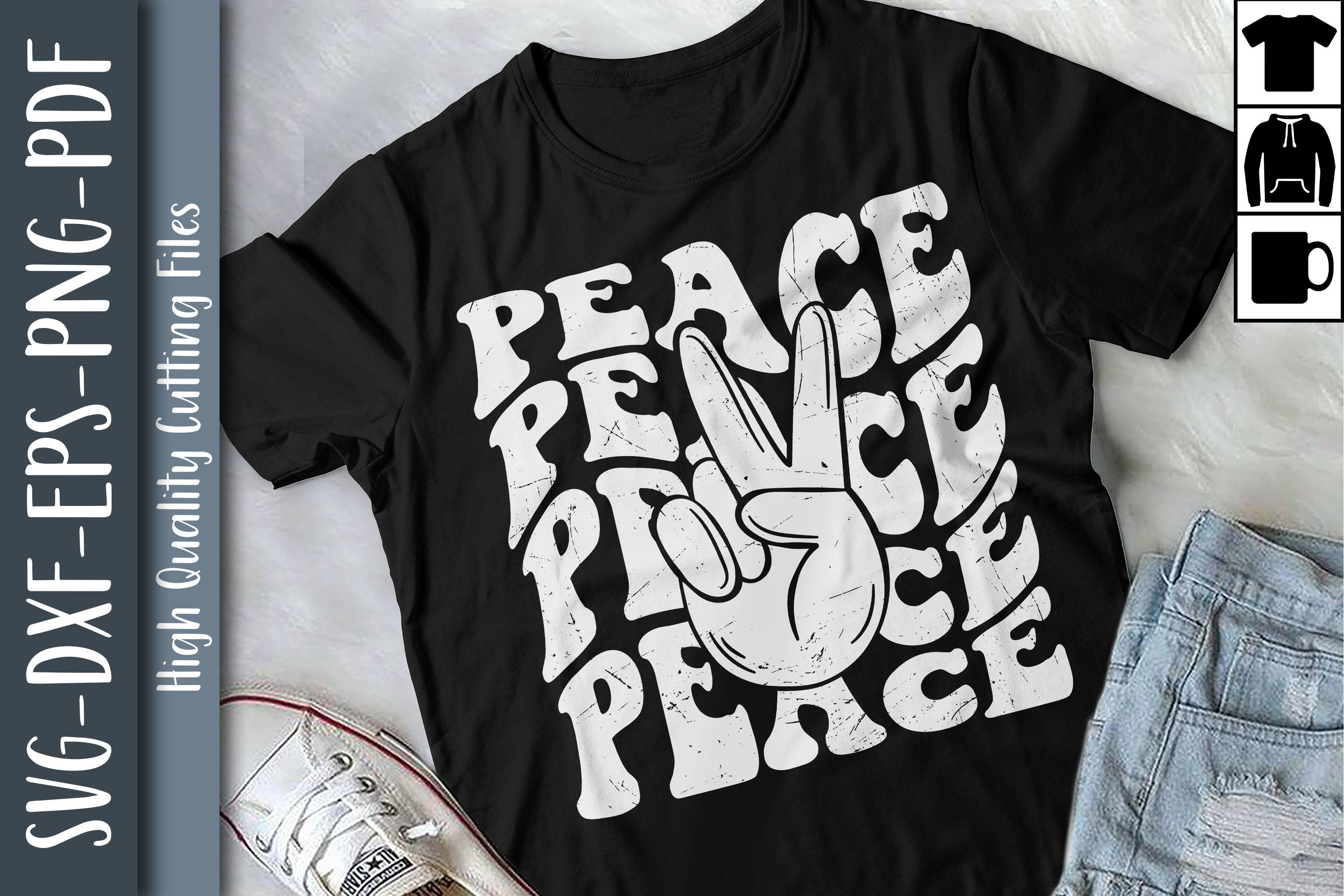 Womens Peace Design Sign Flag Stars