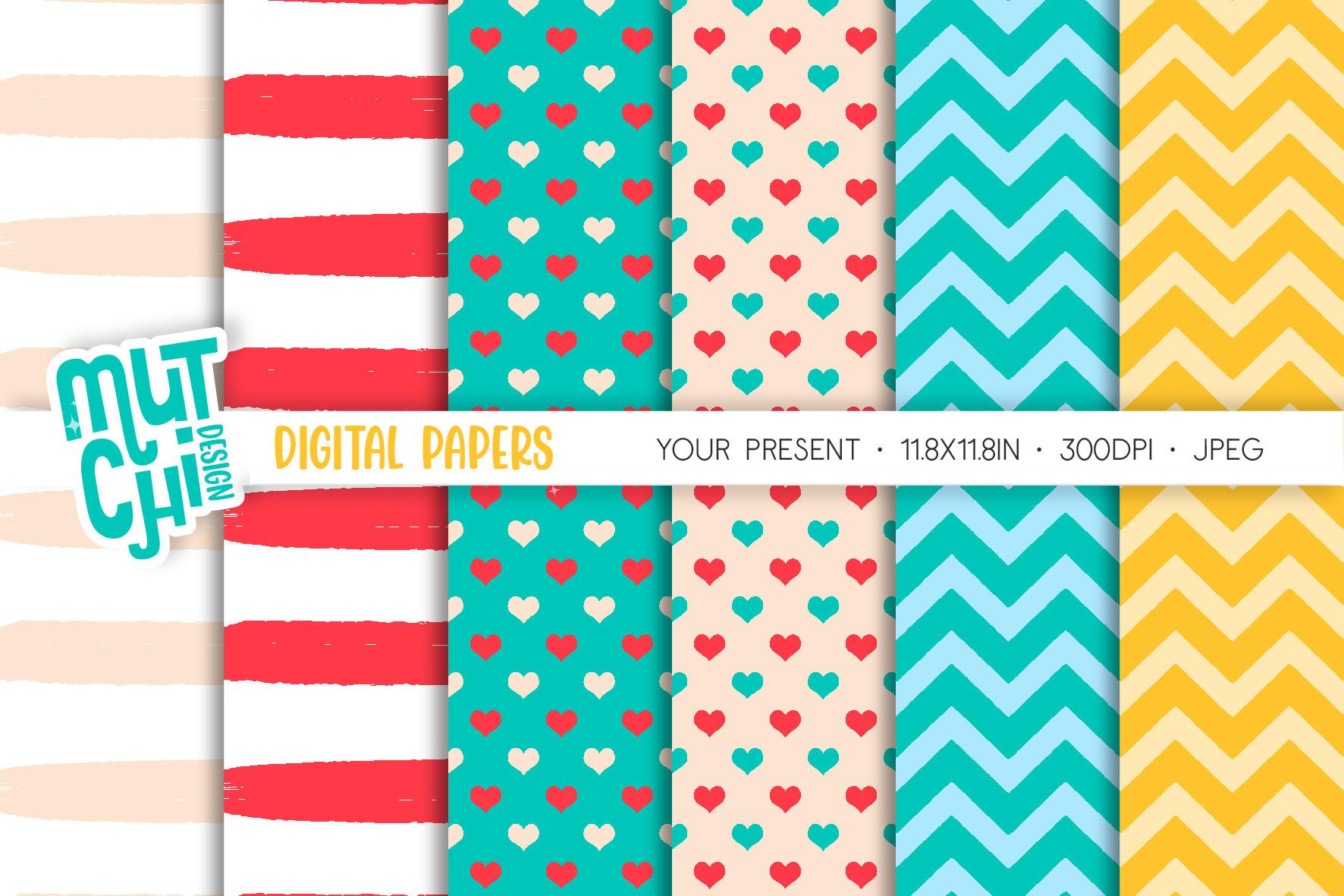 Your Present Digital Paper Set