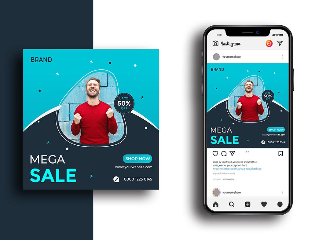 Instagram Fashion Sale Banner Template