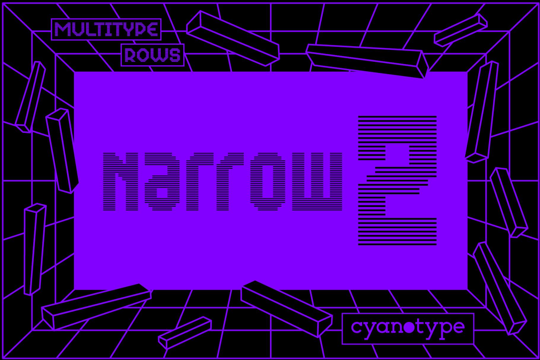 MultiType Rows Narrow 2 Font