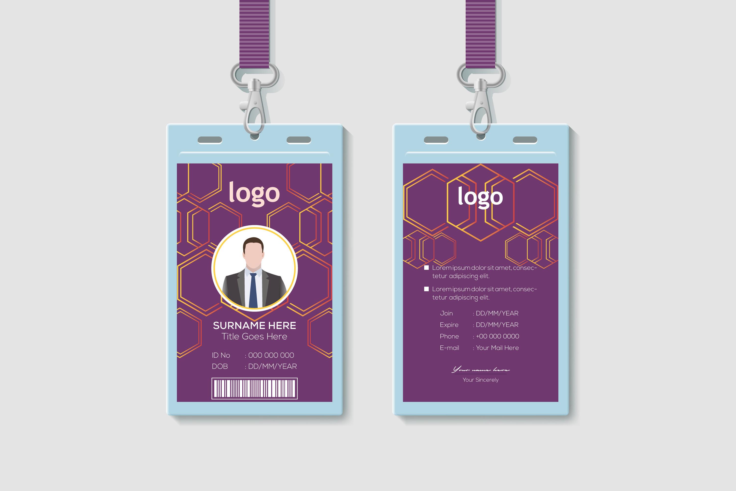 Honeycomb Style Creative Office ID Card