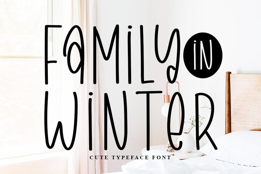 Family in Winter Font