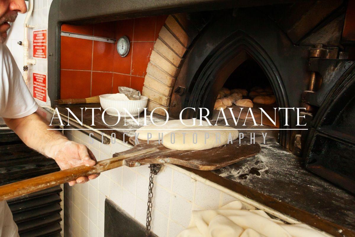Production of Baked Bread with a Wood Oven in a Bakery