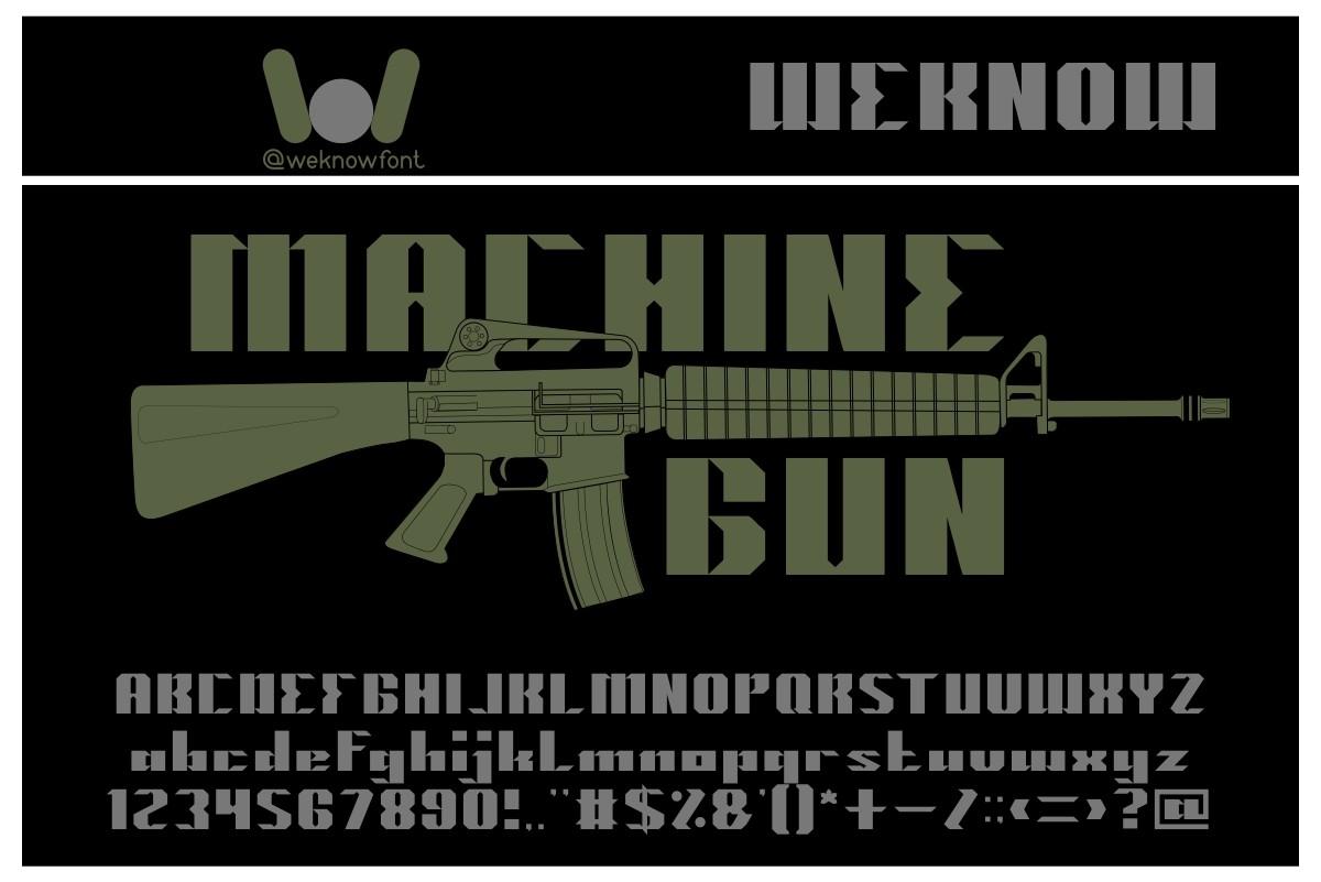 Machine Gun Font