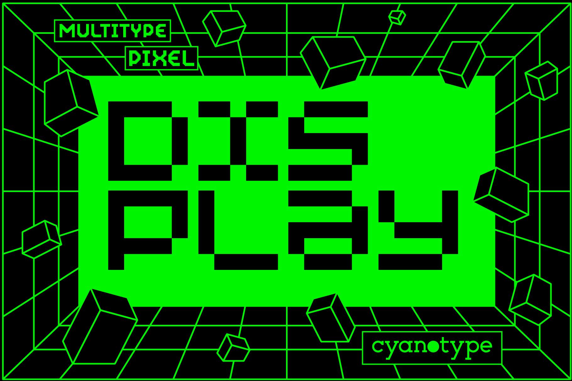 MultiType Pixel Display Font