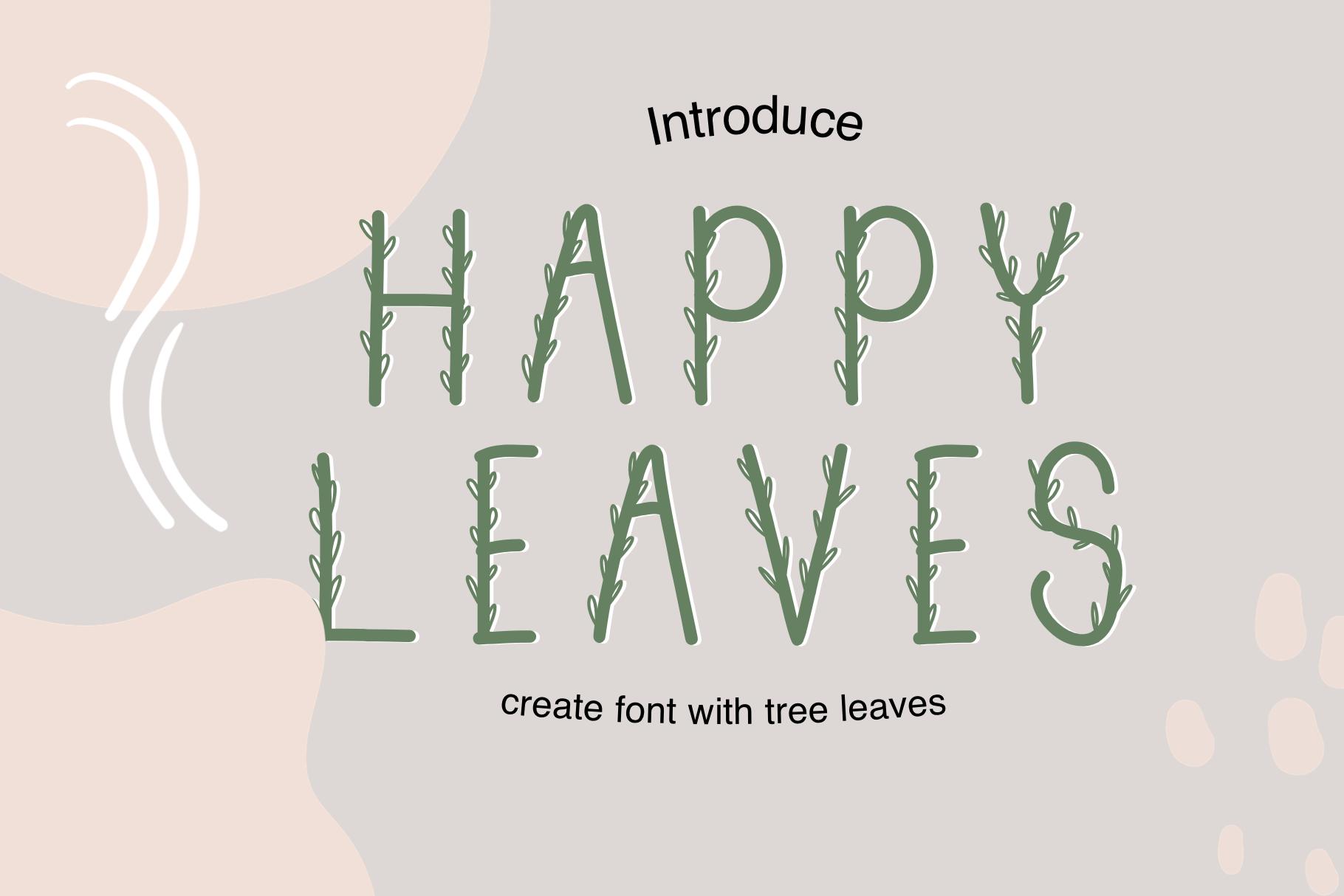 Happy Leaves Font