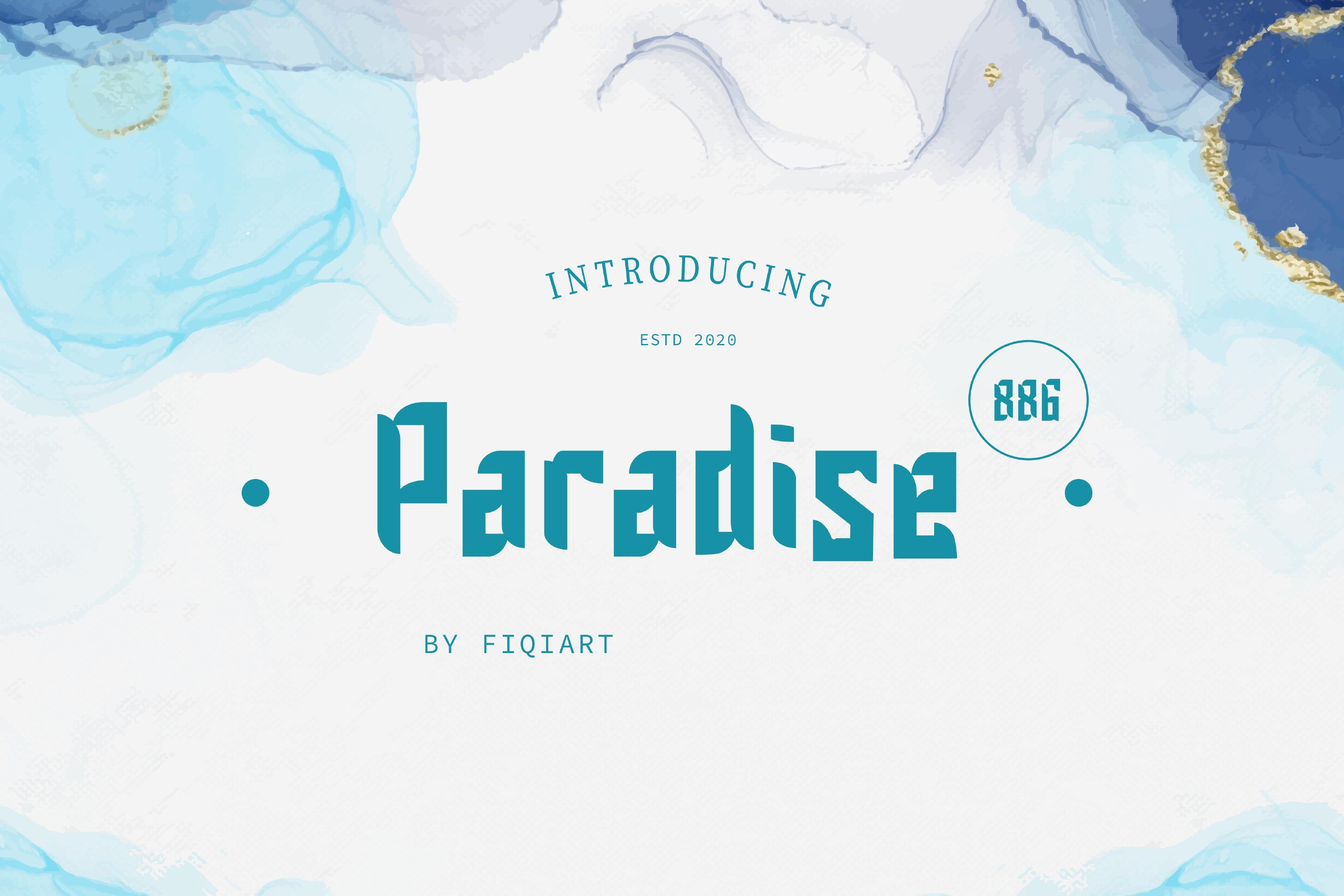 Paradise 886 Font