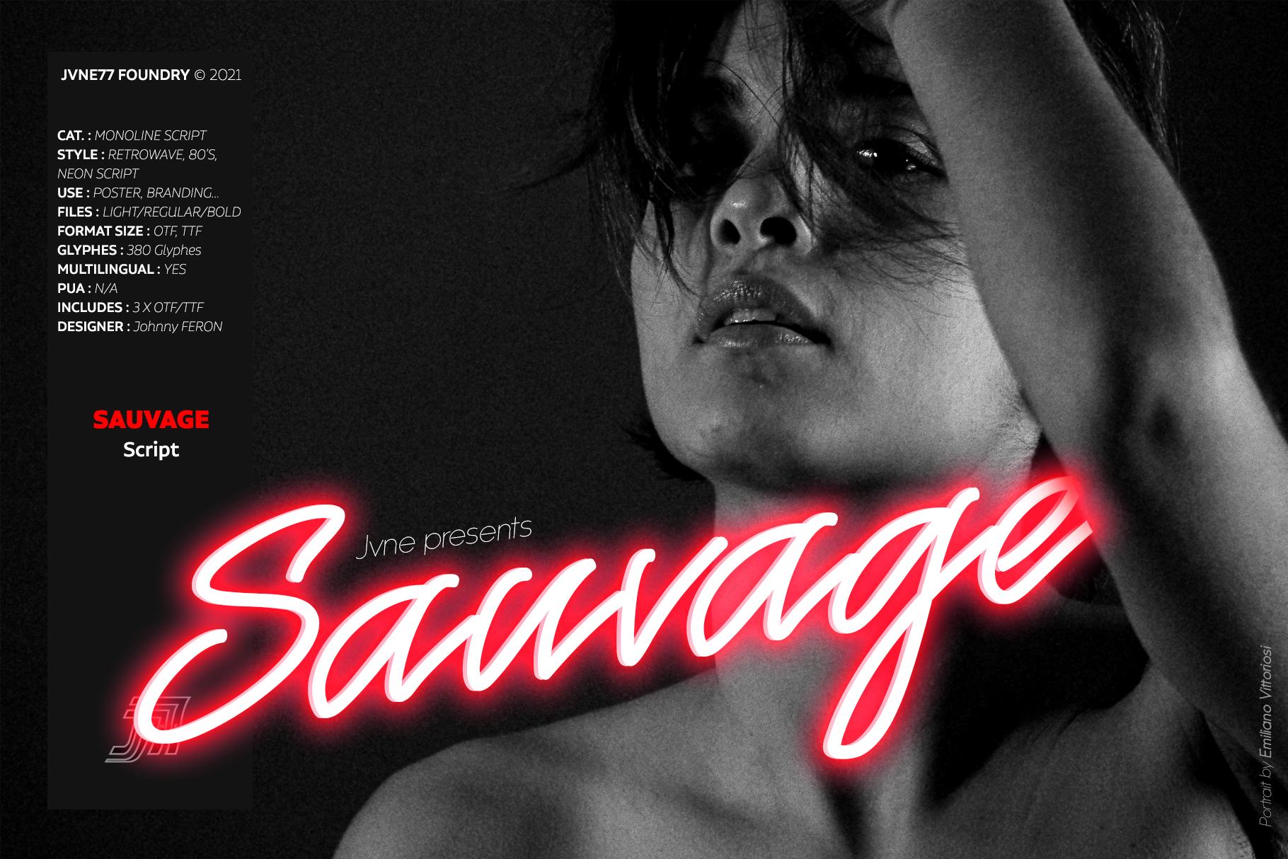Sauvage Neon Script Font