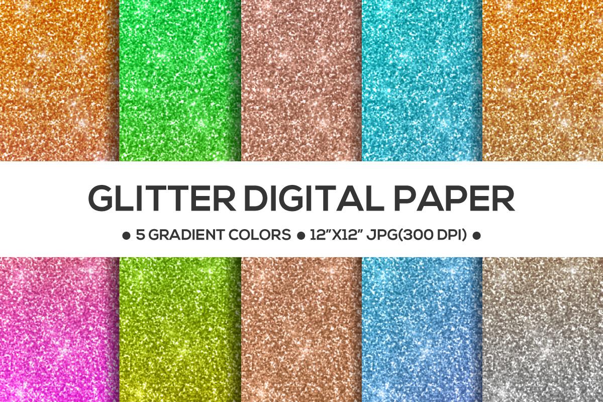 Glitter Digital Papers Set