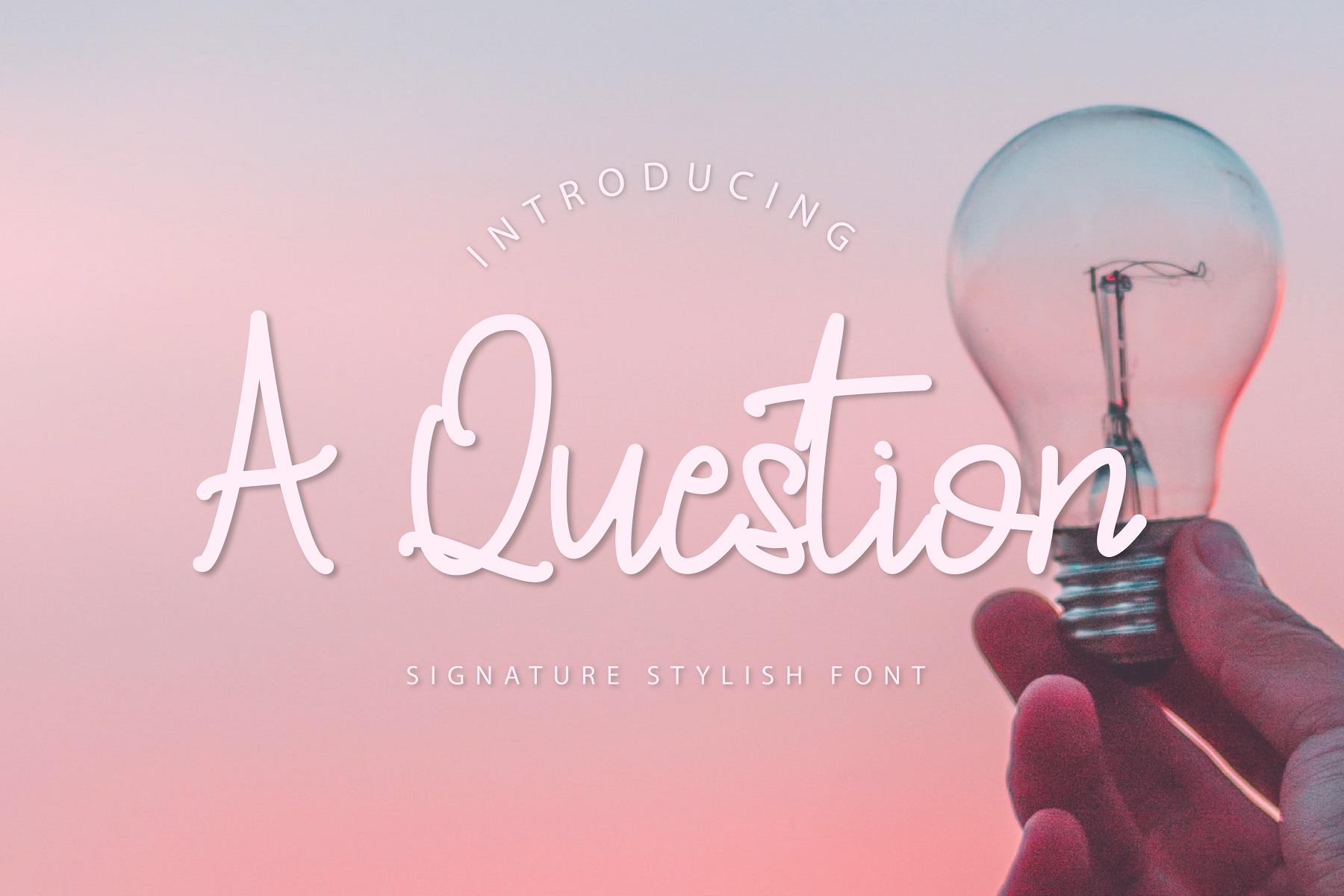 A Question Font