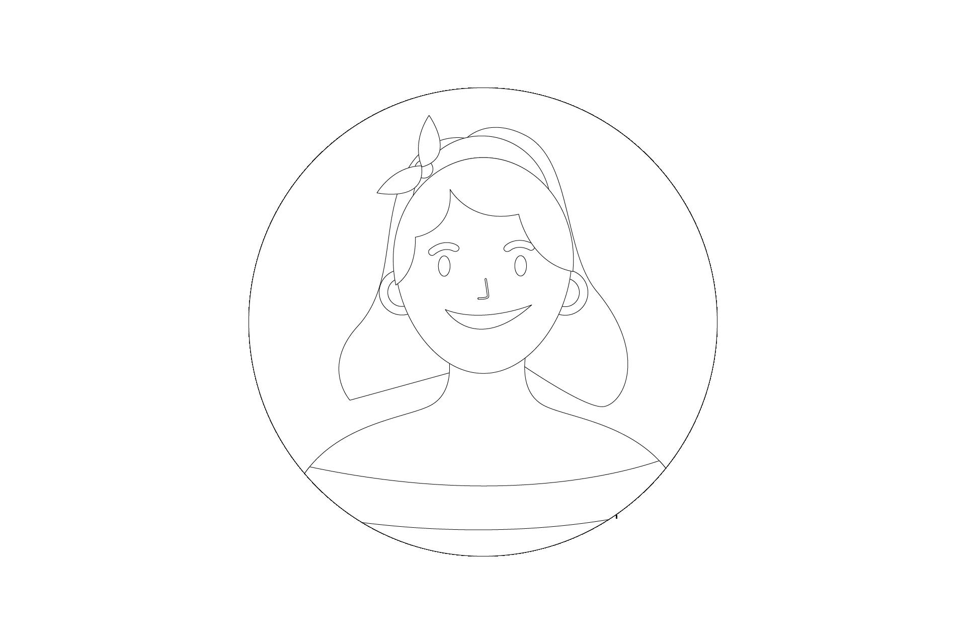 Woman Person Coloring Page Design