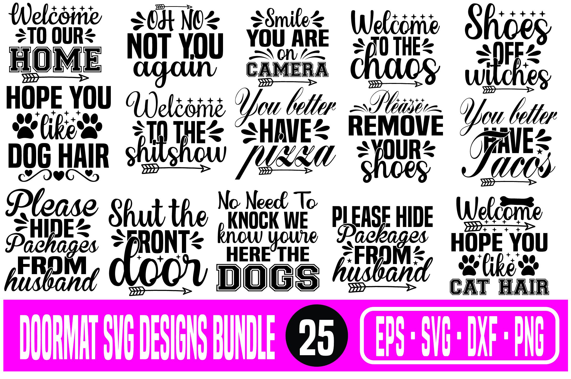 Doormat SVG Designs Bundle