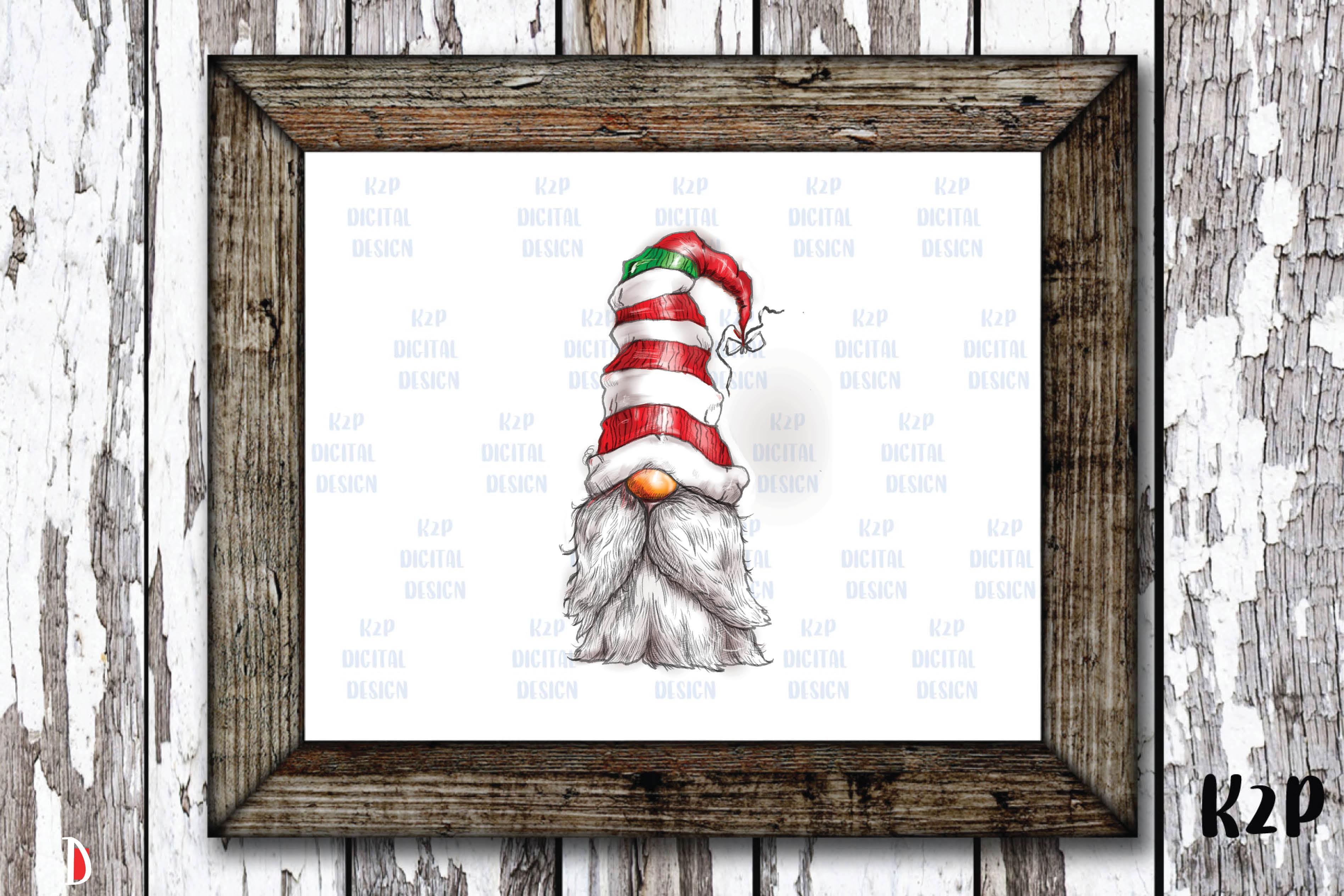 Christmas Gnome Character HandDrawn