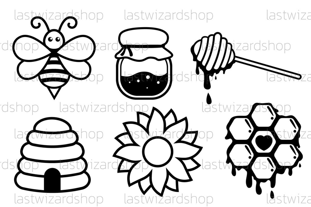 Bee Svg Bundle, Beehive Svg, Honey Bee