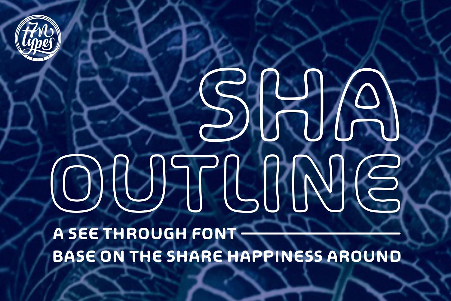 SHA Outline Font