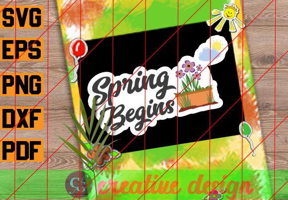 Spring Begins Inspirational Sticker