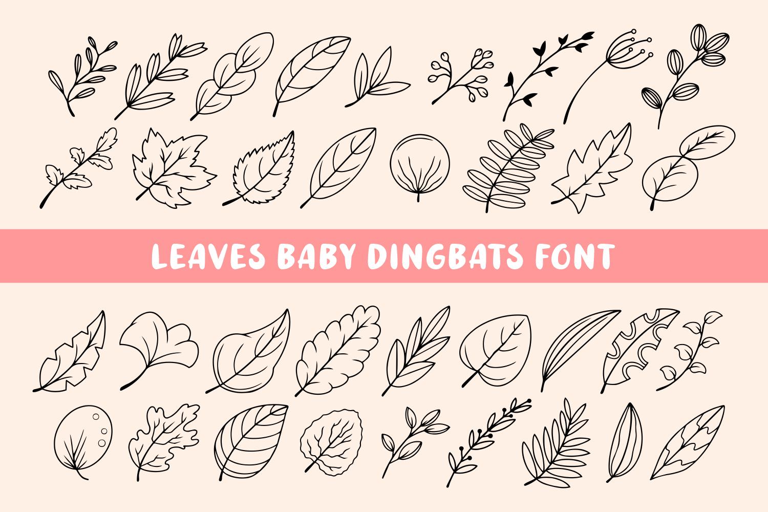 Leaves Baby Font